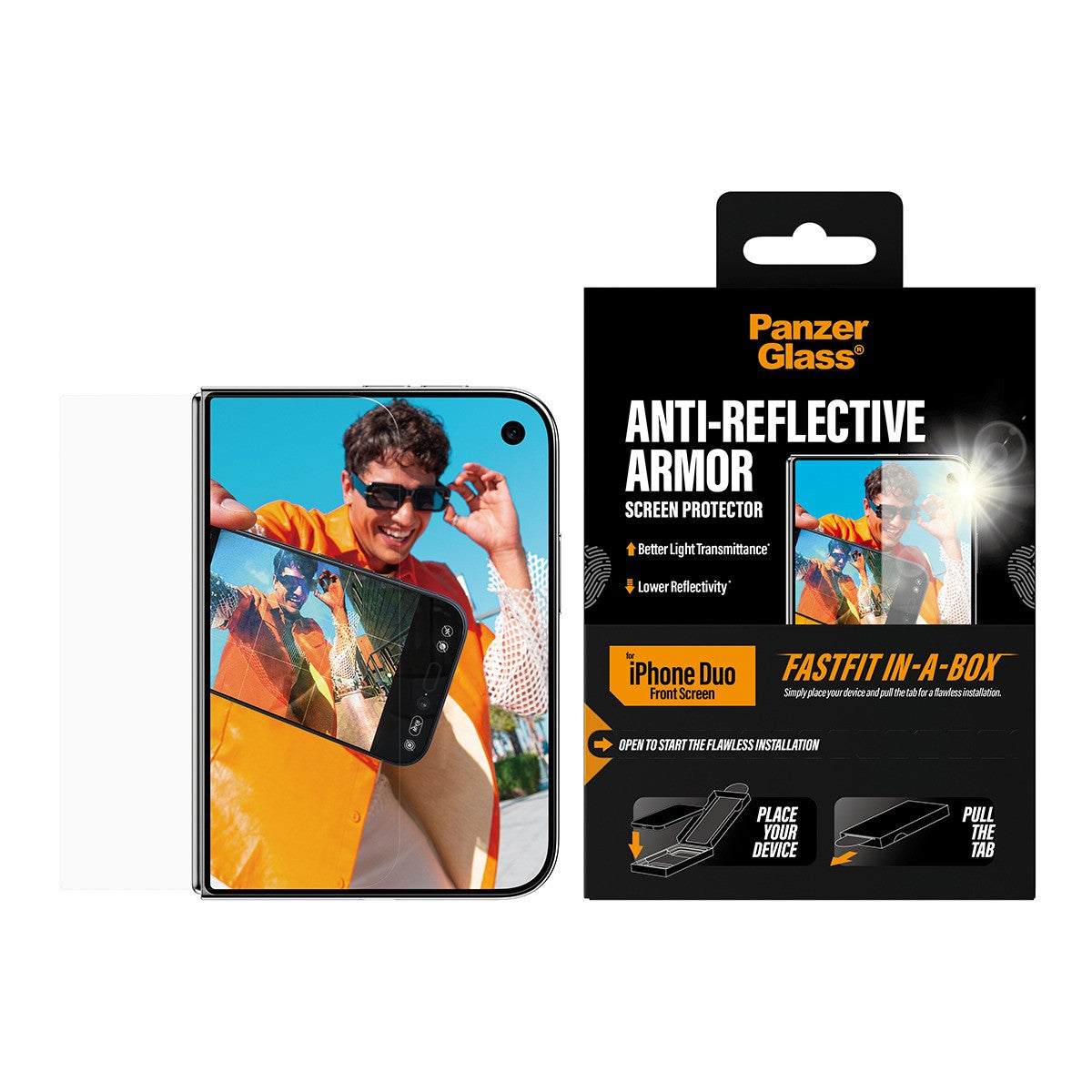 PanzerGlass iPhone Duo Näytönsuoja Anti-reflective Armor Fastfit