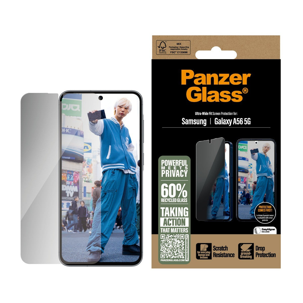 PanzerGlass Samsung Galaxy A56 Näytönsuoja Ultra-Wide Fit Privacy Fastfit