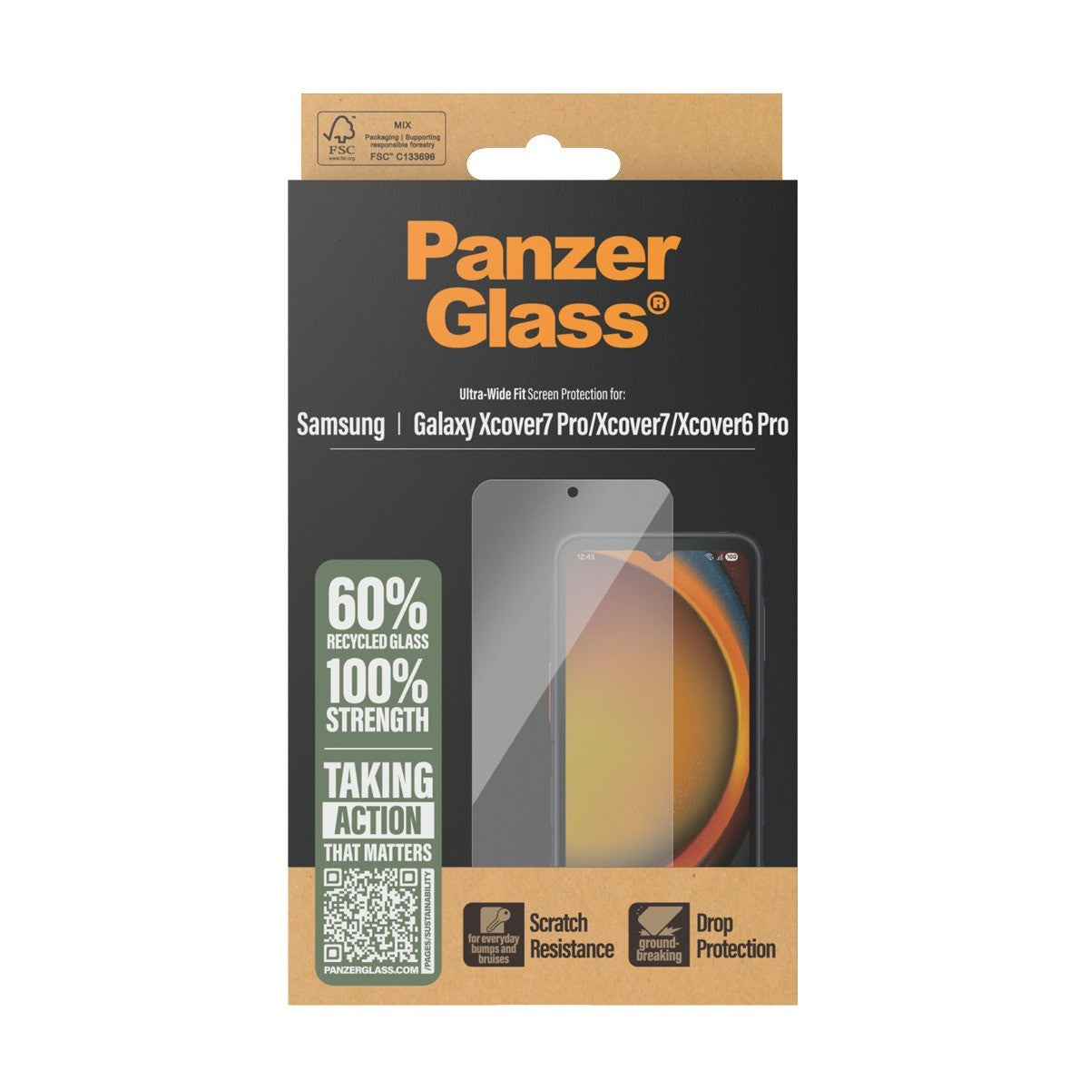 PanzerGlass Samsung Galaxy XCover 6 Pro/XCover 7/7 Pro Näytönsuoja Ultra-Wide Fit