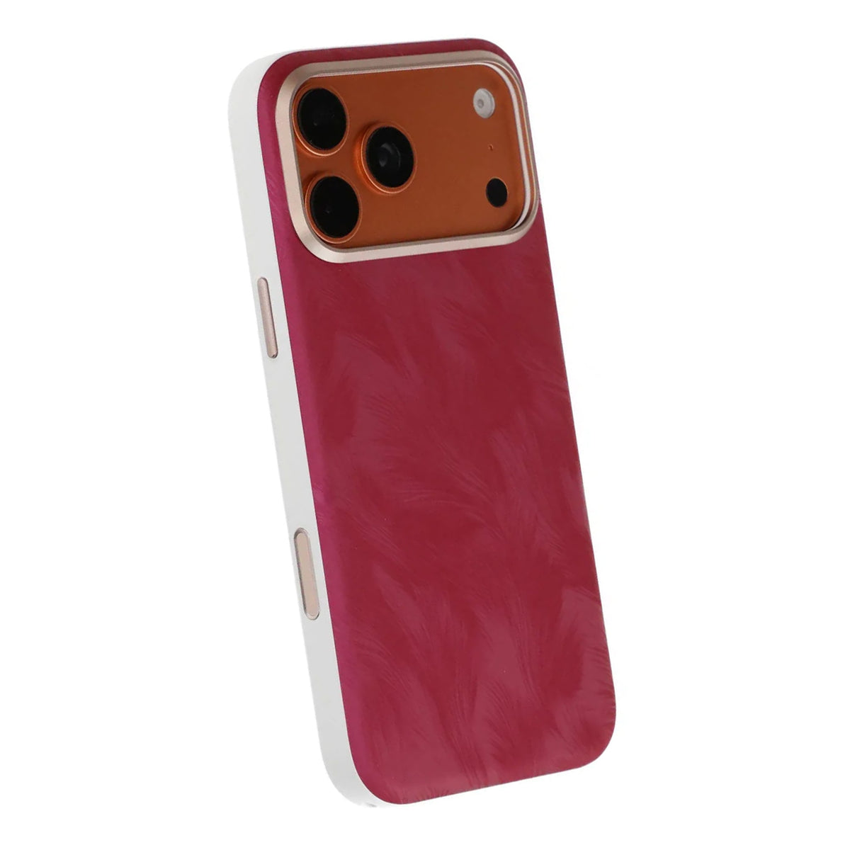 iPhone 17 Pro/iPhone 18 Pro Kuori Plumtextur MagSafe Punainen