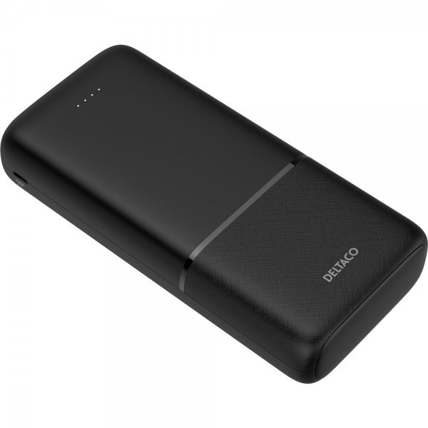 Deltaco Powerbank 20 000 mAh Pikalataus 20W Musta