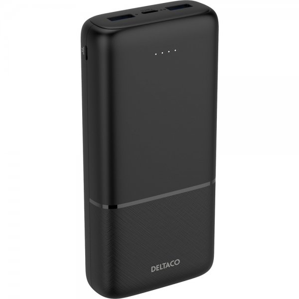 Deltaco Powerbank 20 000 mAh Pikalataus 20W Musta