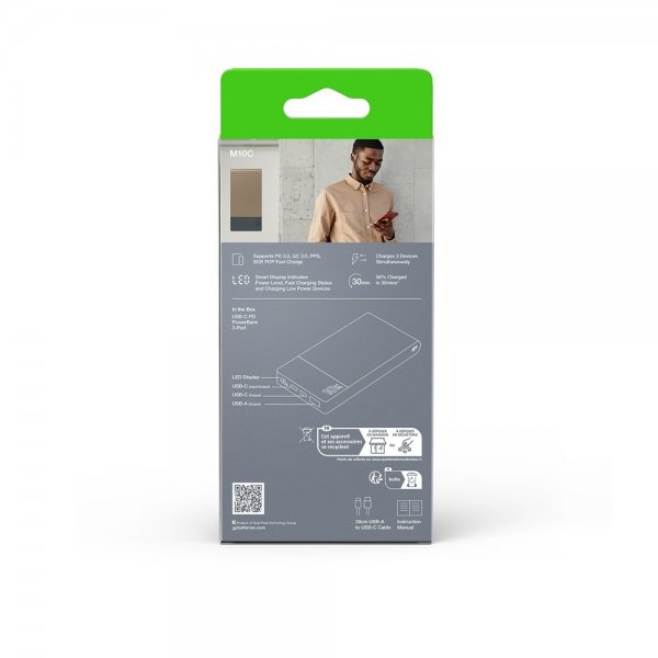 GP Powerbank M2+ 10 000 mAh Beige -varavirtalähde