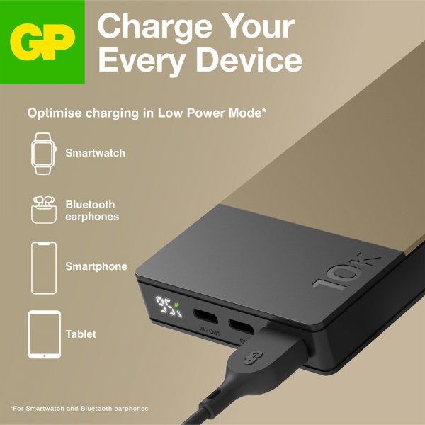 GP Powerbank M2+ 10 000 mAh Beige -varavirtalähde