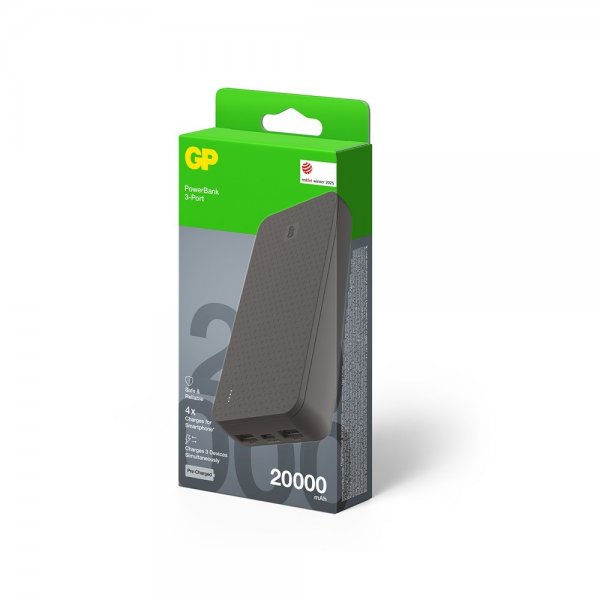 GP Powerbank Plus 20 000 mAh Musta