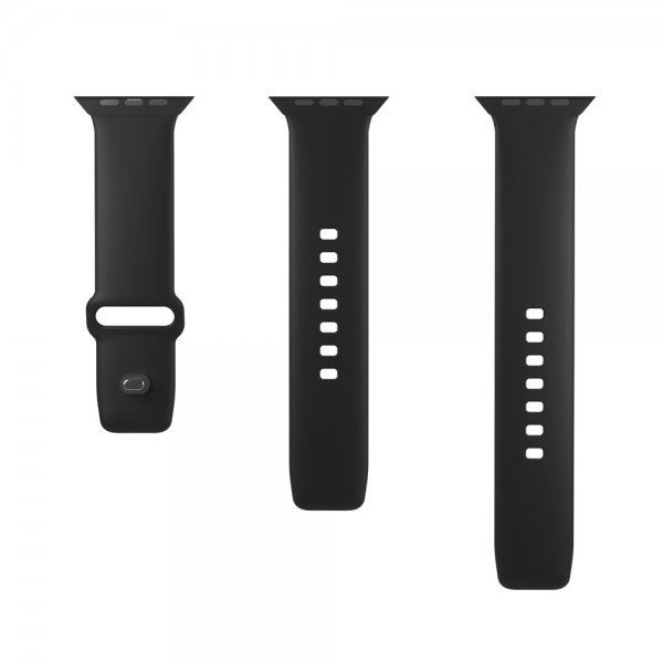 Puro Apple Watch 44/45/46mm/Apple Watch Ultra ranneke ICON Silicone Band Musta