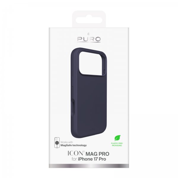 Puro iPhone 17 Pro -kuori ICON Mag Pro Crown Blue