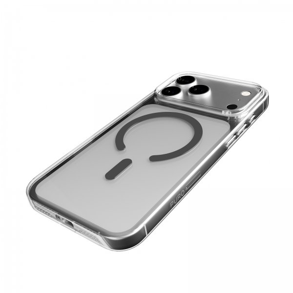 Puro iPhone 17 Pro Lite Mag Läpinäkyvä Harmaa -suojakuori