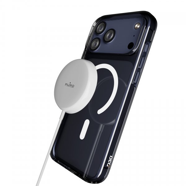 Puro iPhone 17 Pro Max -suojakuori Impact Clear D3O MagSafe Läpinäkyvä