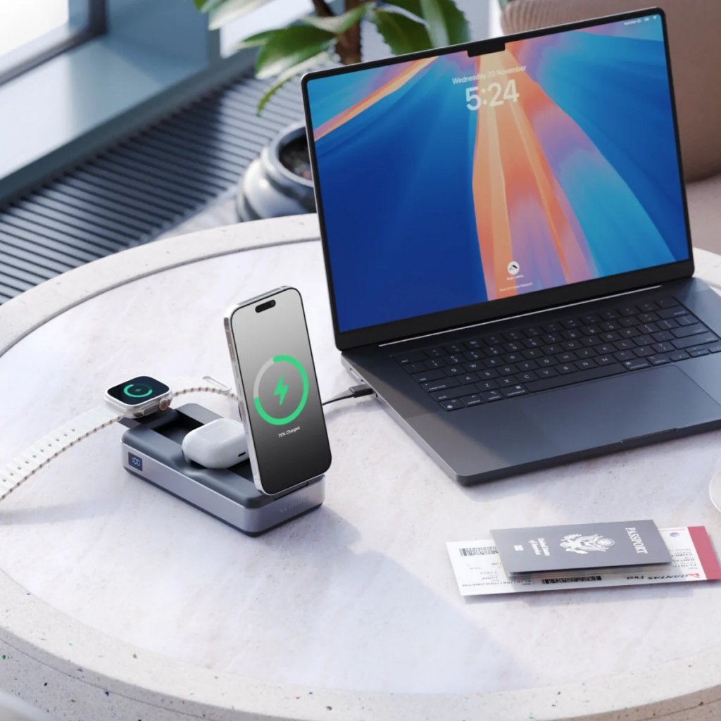 Alogic Powerbank Roam 21 000mAh 6-in-1 Qi2 100W USB-C Musta