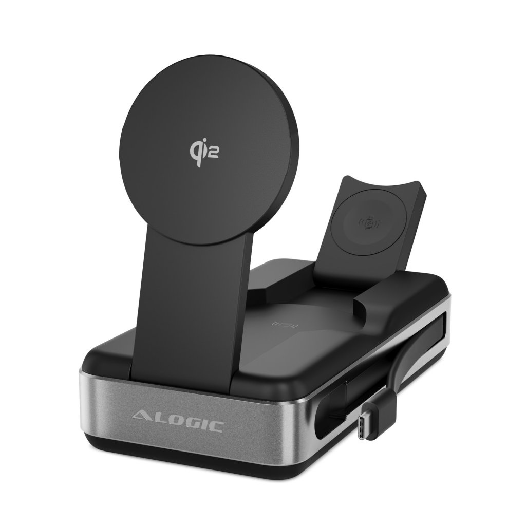 Alogic Powerbank Roam 21 000mAh 6-in-1 Qi2 100W USB-C Musta