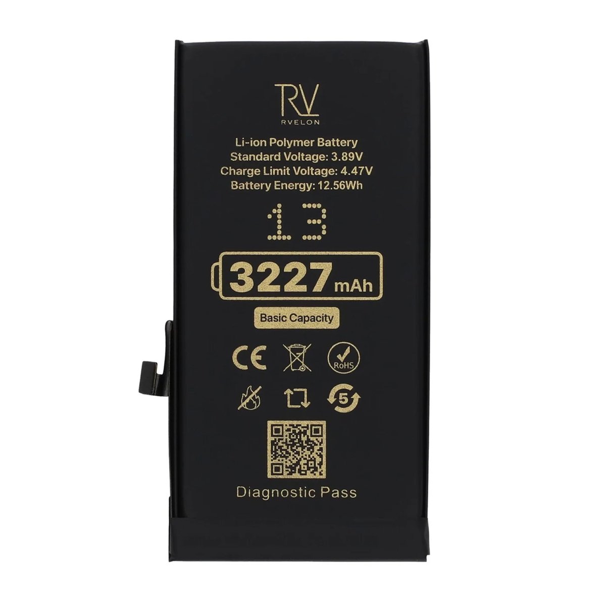 Rvelon Akku iPhone 13:lle – 3227 mAh Alkuperäinen kapasiteetti
