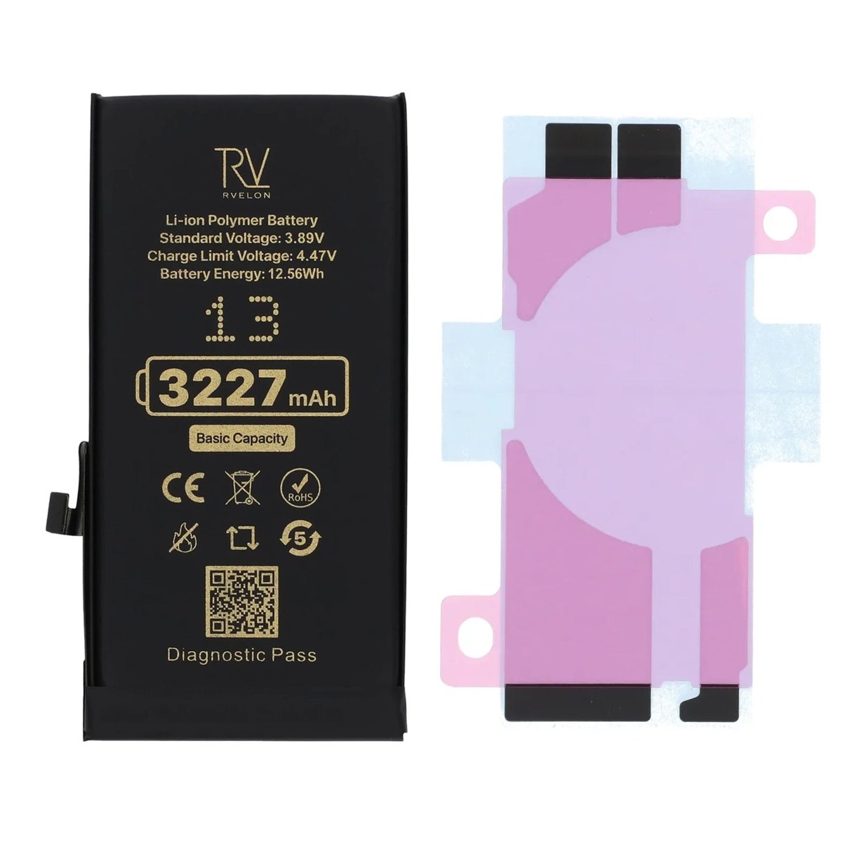 Rvelon Akku iPhone 13:lle – 3227 mAh Alkuperäinen kapasiteetti