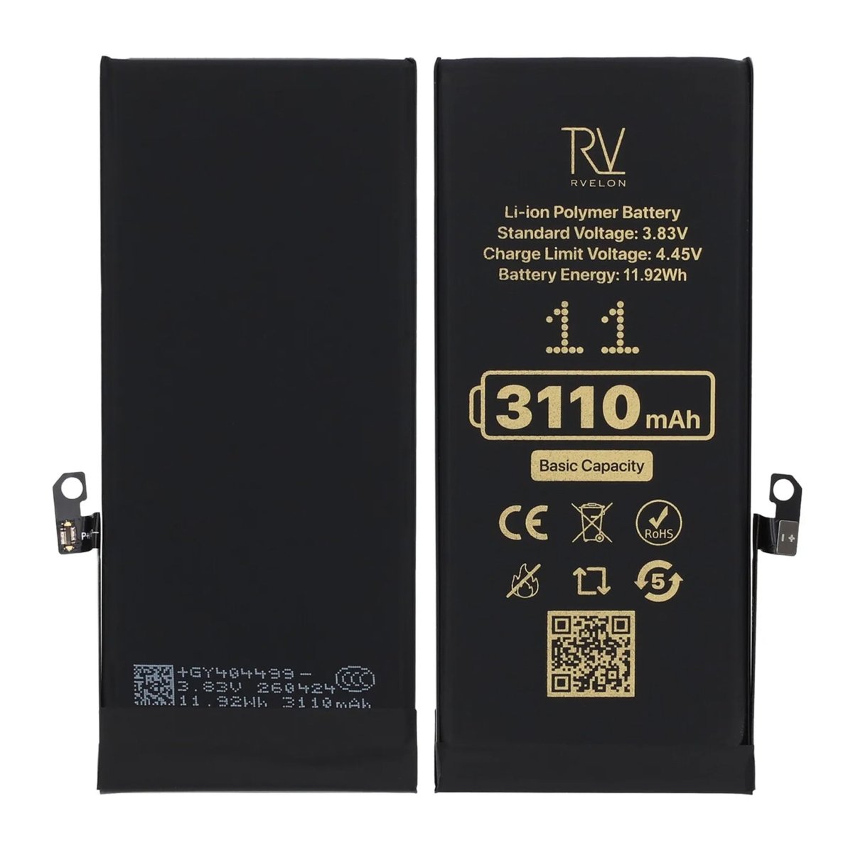 Rvelon Premium-akku iPhone 11 -puhelimelle – 3110mAh