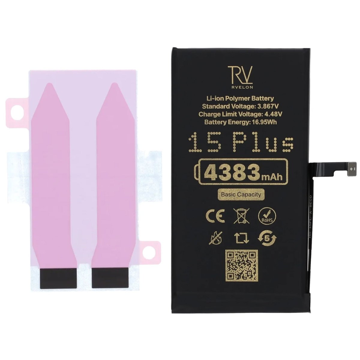 Rvelon Premium Akku iPhone 15 Plus - 4383mAh