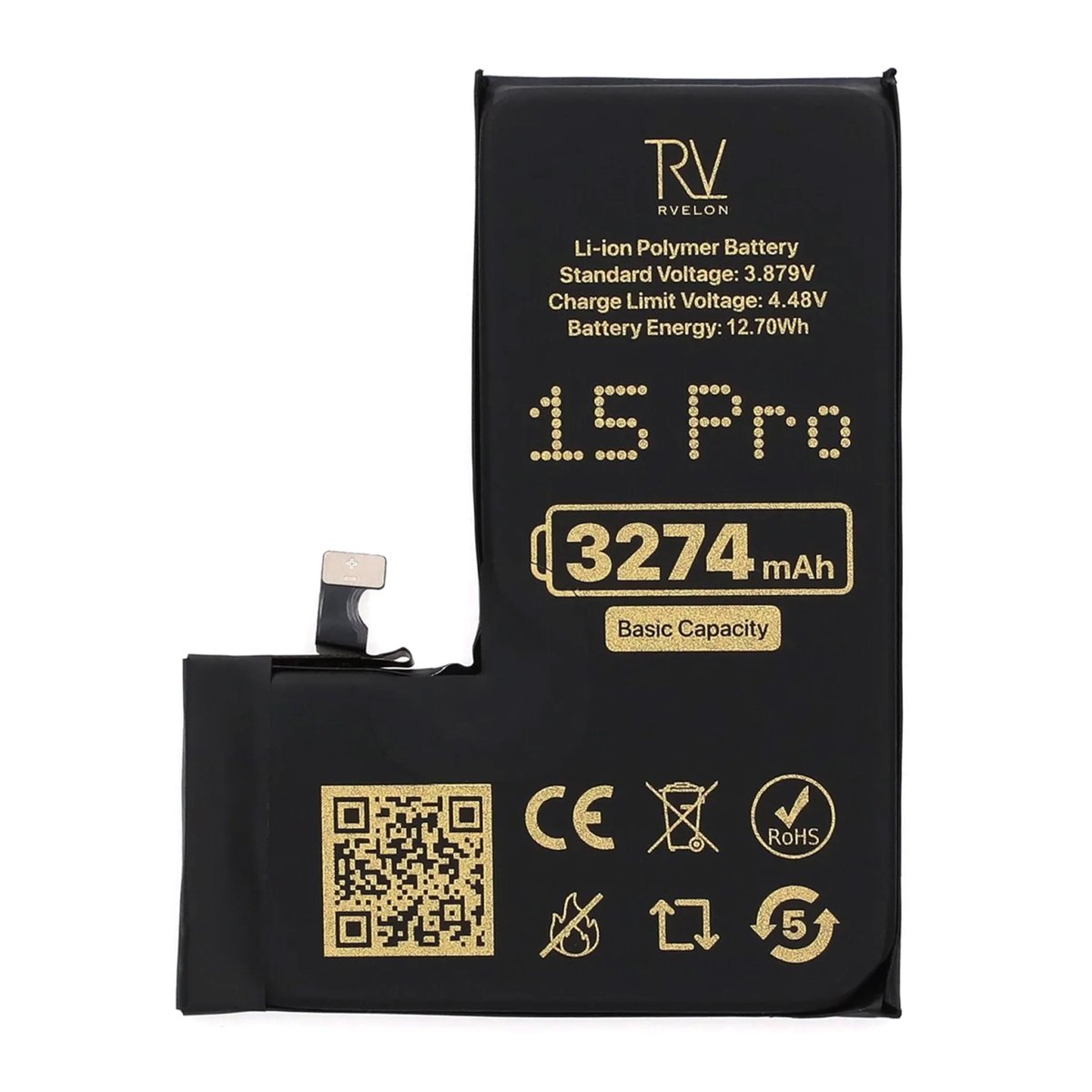 Rvelon Premium Akku iPhone 15 Pro - 3274mAh
