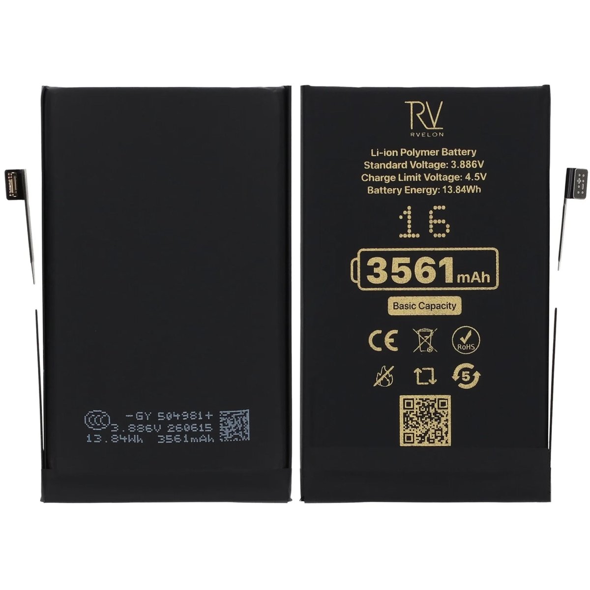 Rvelon Premium Akku iPhone 16 - 3561mAh