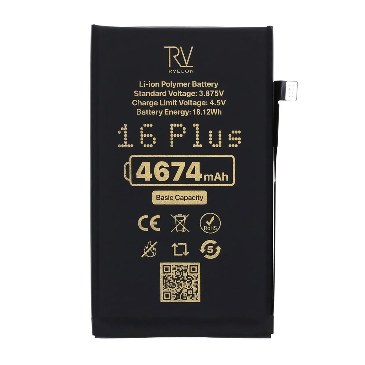 Rvelon Premium Akku iPhone 16 Plus - 4674mAh