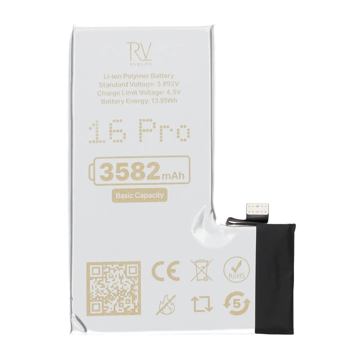 Rvelon Premium Akku iPhone 16 Pro - 3582mAh
