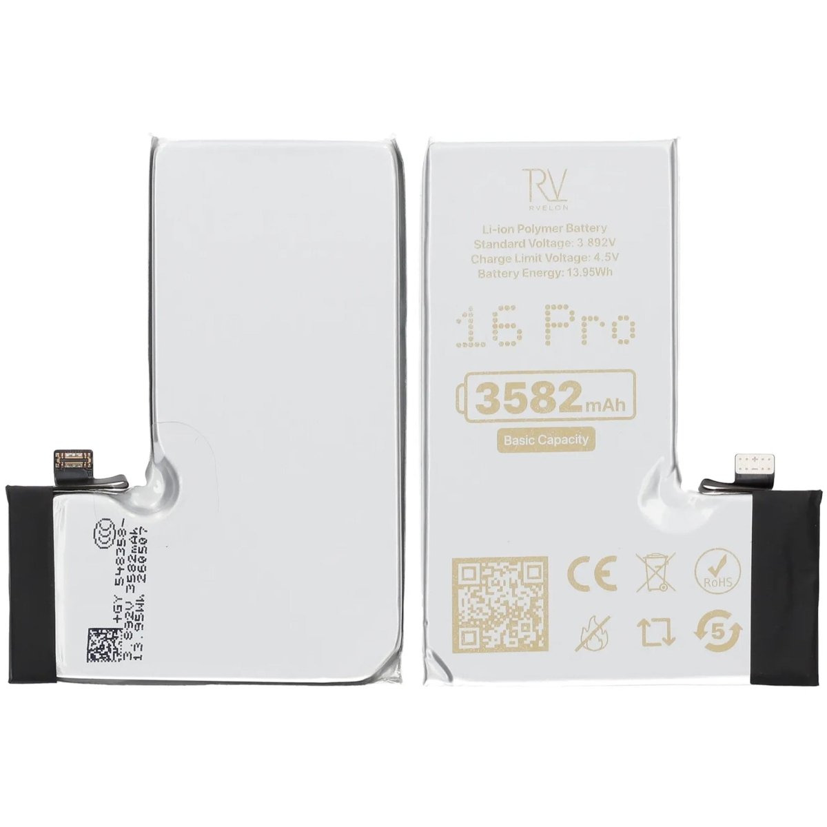 Rvelon Premium Akku iPhone 16 Pro - 3582mAh