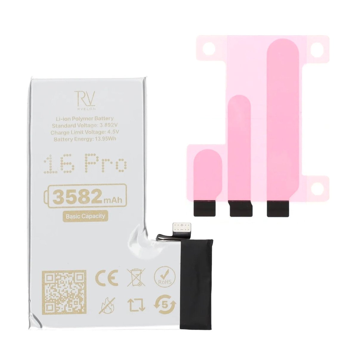 Rvelon Premium Akku iPhone 16 Pro - 3582mAh