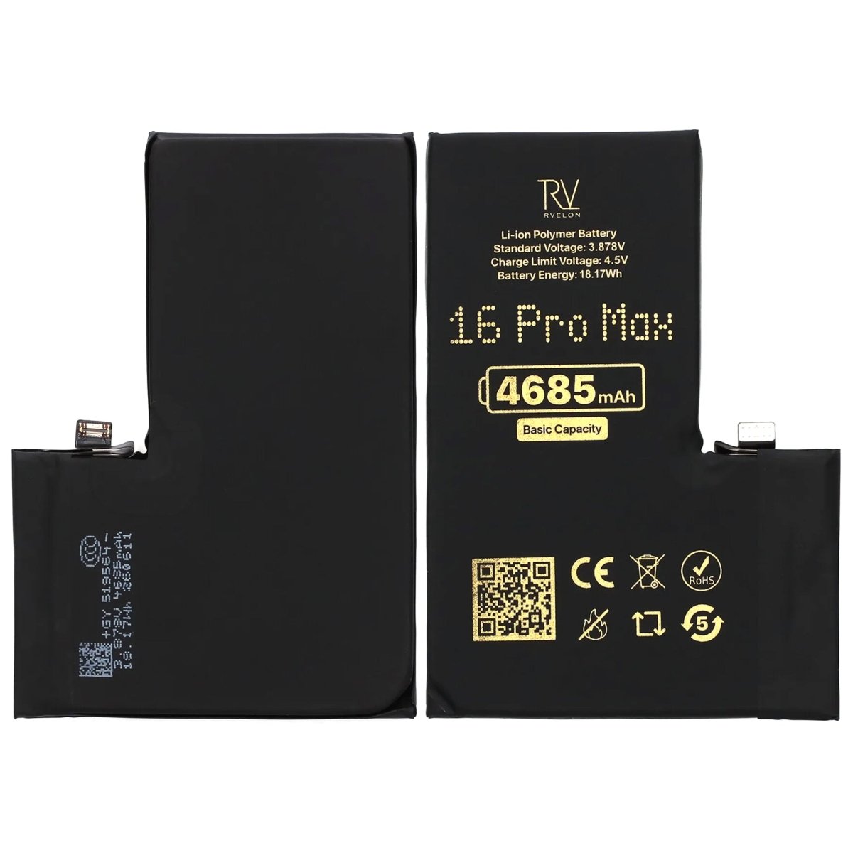 Rvelon Premium Akku iPhone 16 Pro Max - 4685 mAh