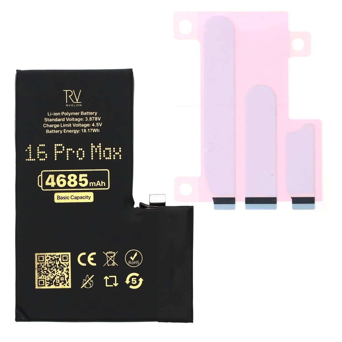 Rvelon Premium Akku iPhone 16 Pro Max - 4685 mAh