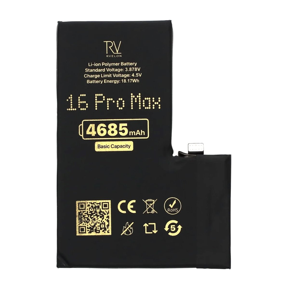 Rvelon Premium Akku iPhone 16 Pro Max - 4685 mAh