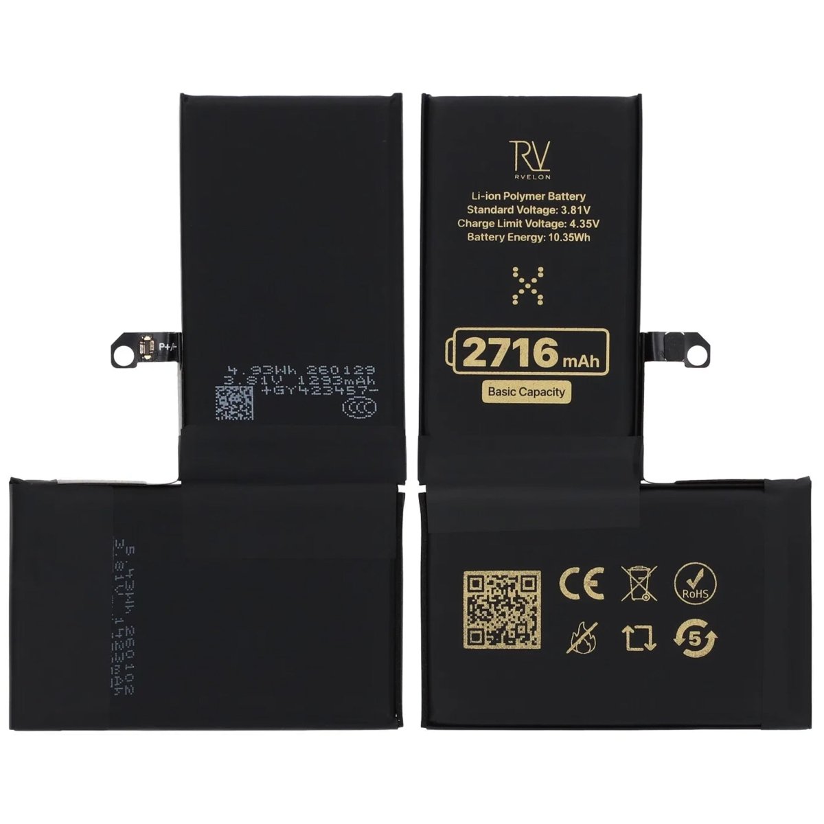 Rvelon Premium Akku iPhone X - 2716mAh