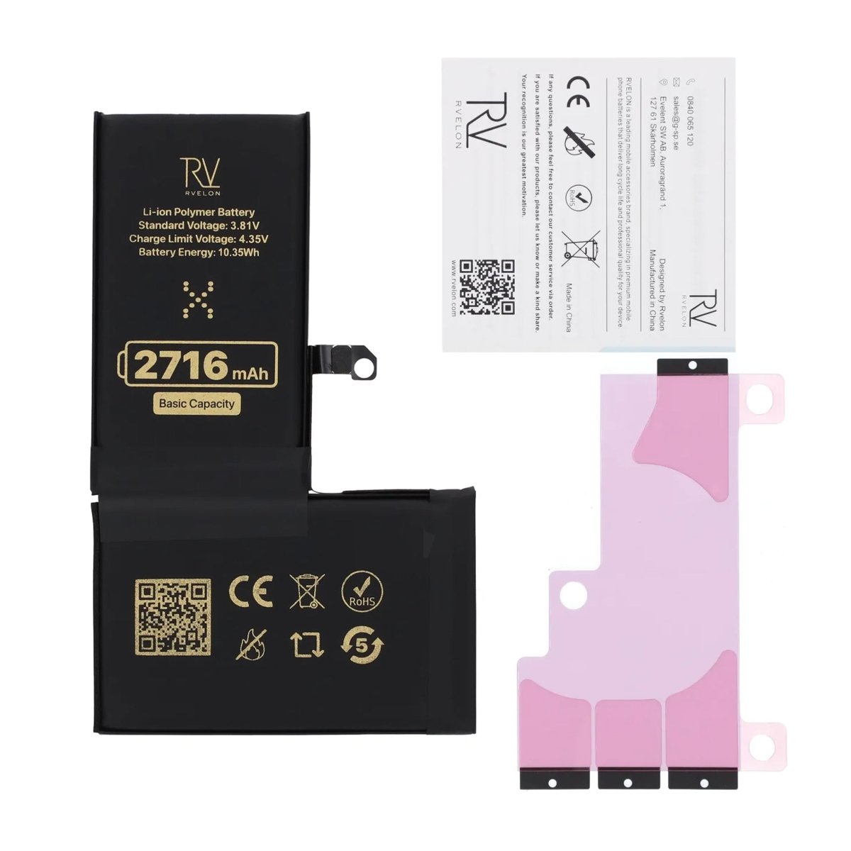 Rvelon Premium Akku iPhone X - 2716mAh