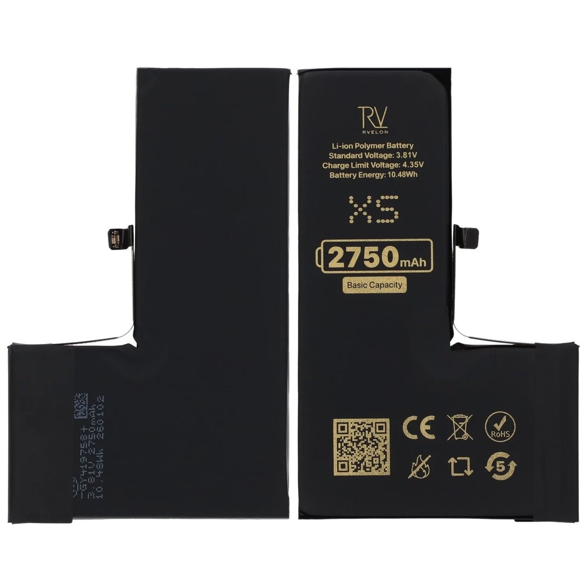 Rvelon Premium Akku iPhone XS:lle – 2750mAh