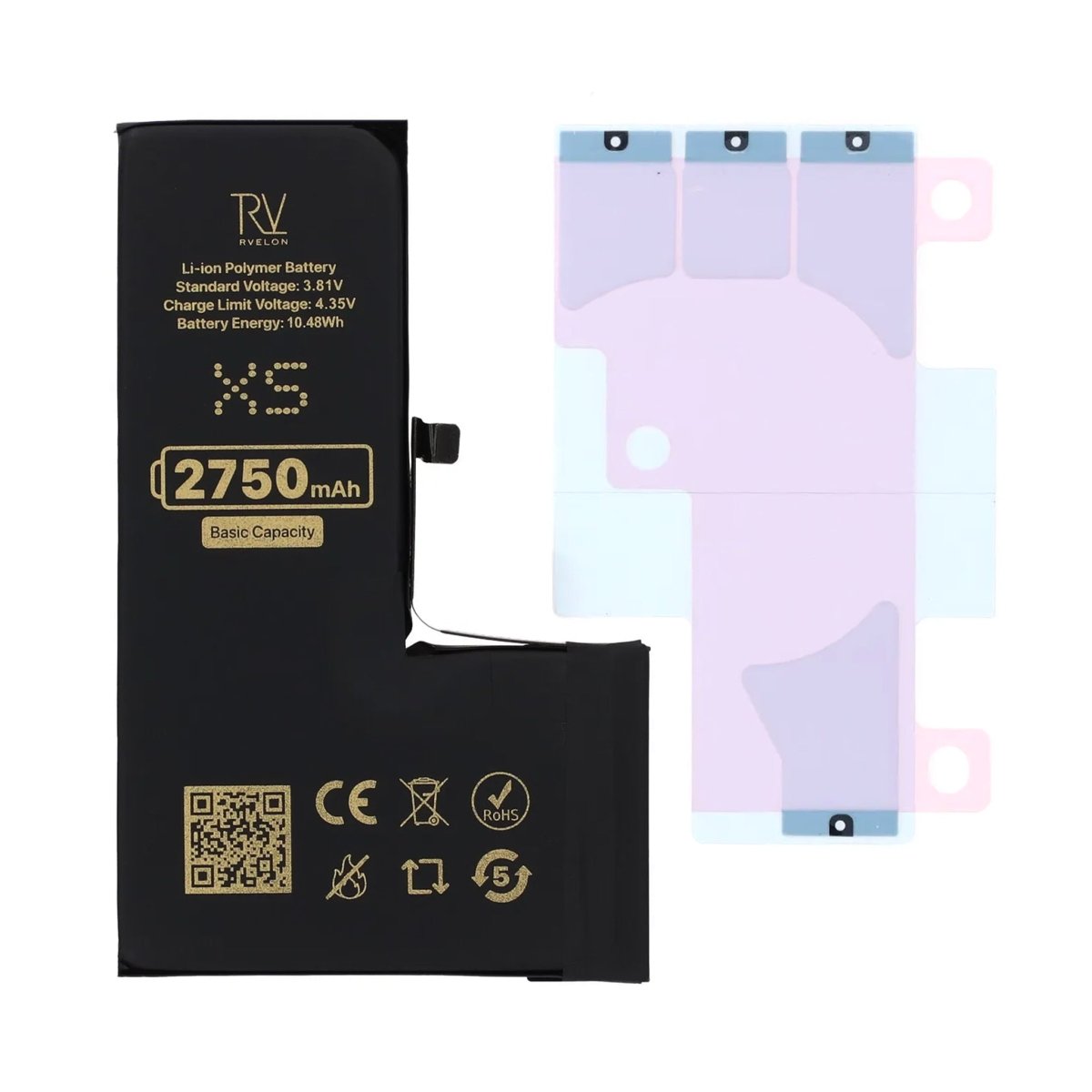 Rvelon Premium Akku iPhone XS:lle – 2750mAh