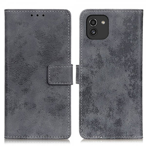 Samsung Galaxy A03 Vintage Harmaa Suojakotelo