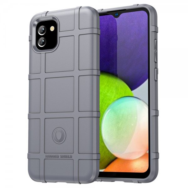 Samsung Galaxy A03 Kuori Ruutukuvio Harmaa