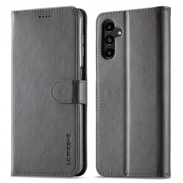 Lc.Imeeke Samsung Galaxy A05s Kotelo, jossa korttipaikka, jalustatoiminto, harmaa