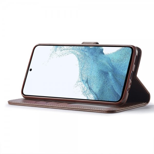 Lc.Imeeke Samsung Galaxy A05s Kotelo Korttipaikalla, Jalustatoiminto, Tummanruskea