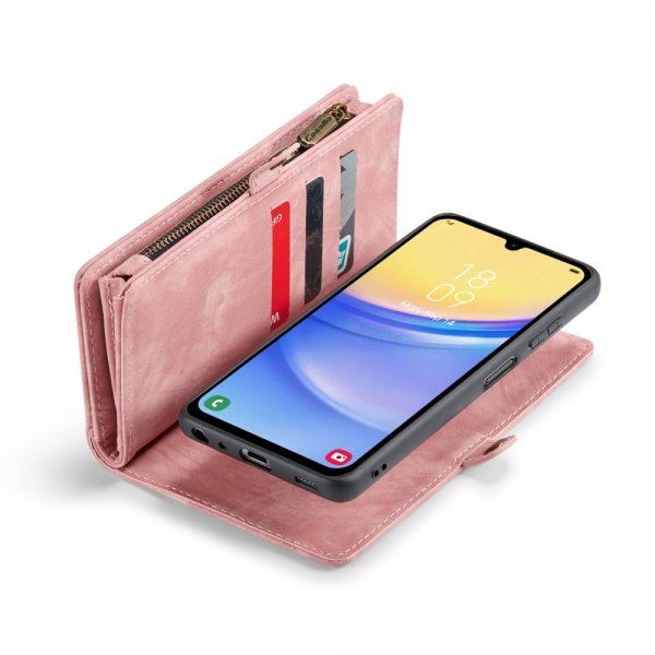 CaseMe Samsung Galaxy A15 Kotelo 008 Series Irrotettava Kuori Ruusukulta