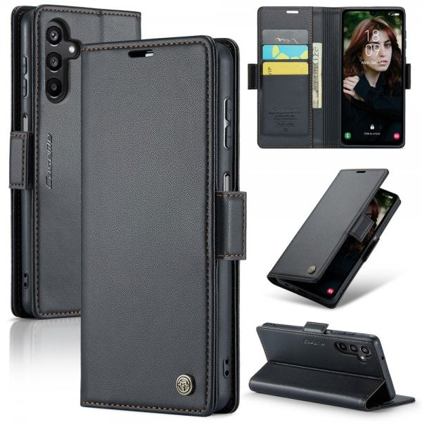 CaseMe Samsung Galaxy A15 -kotelo, 023 Series, musta