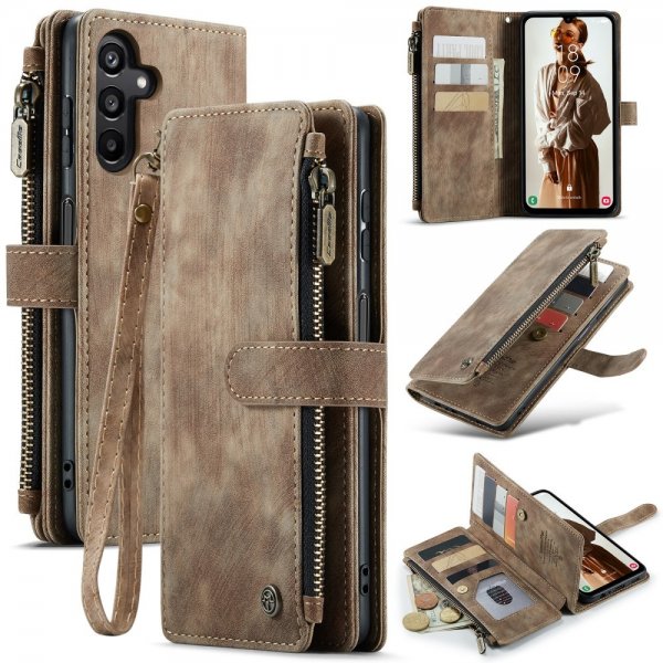 CaseMe Samsung Galaxy A15 Kotelo C30 Series Ruskea