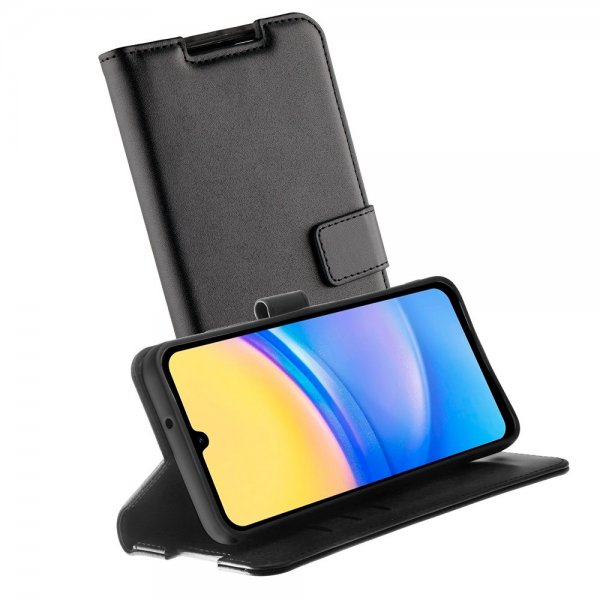 Vivanco Samsung Galaxy A15 Kotelo Classic Wallet Musta