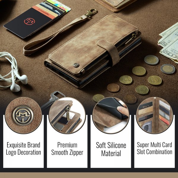 CaseMe Samsung Galaxy A17 -suojakotelo, C30-sarja, ruskea