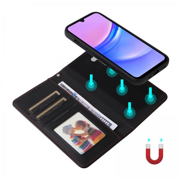 Betopnice Samsung Galaxy A17 Suojakotelo irrotettavalla kuorella 005 Musta