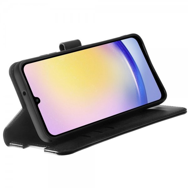 Vivanco Samsung Galaxy A25 Classic Wallet -suojakotelo, musta