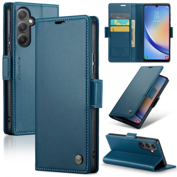 CaseMe Samsung Galaxy A34 5G -suojakotelo 023-sarja sininen