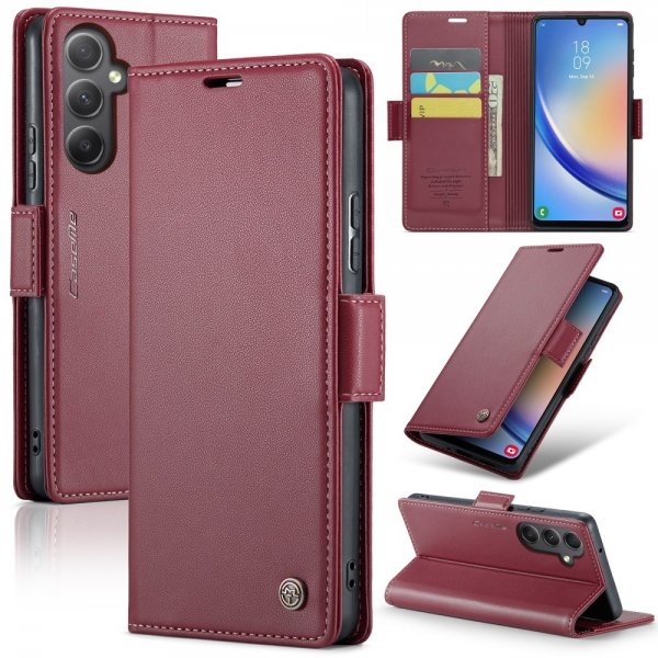 CaseMe Samsung Galaxy A34 5G -suojakotelo 023-sarja Punainen