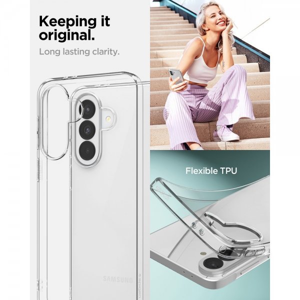 Spigen Samsung Galaxy A37 -kuori, Liquid Crystal, kirkas