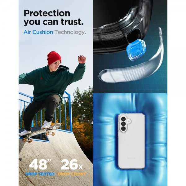 Spigen Samsung Galaxy A37 -kuori, Liquid Crystal, kirkas