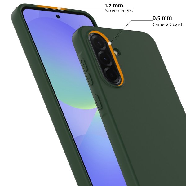 Samsung Galaxy A37 -kuori hihnalla, silikoni, MagSafe, vihreä
