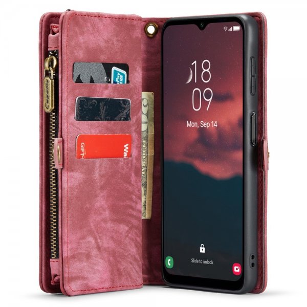CaseMe Samsung Galaxy A54 5G -kotelo, 008-sarjan irrotettava kuori, punainen