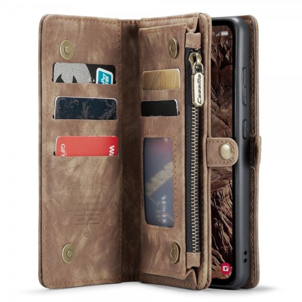 CaseMe Samsung Galaxy A55 -suojakotelo 008 Series Irrotettava kuori, ruskea
